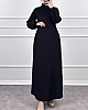 Boğazlı Elbise - Siyah