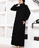 Boğazlı Piliseli Elbise - Siyah Boğazlı Piliseli Elbise - Siyah
