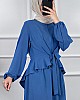Çapraz Bağlamalı Etekli Takım - Mavi