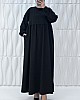 Cepli İki İplik Elbise - Siyah