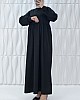 Cepli İki İplik Elbise - Siyah