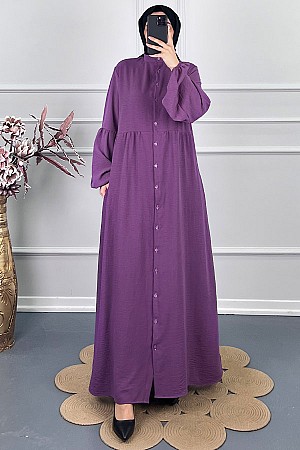 Cepli Tesettür Ferace - Mor