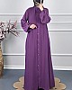 Cepli Tesettür Ferace - Mor