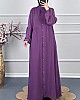 Cepli Tesettür Ferace - Mor