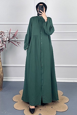 Cepli Tesettür Ferace - Zümrüt Yeşili