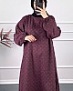Çiçek Desenli Uzun Tunik - Mürdüm