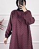 Çiçek Desenli Uzun Tunik - Mürdüm