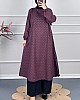 Çiçek Desenli Uzun Tunik - Mürdüm