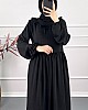 Çift Fırfırlı Elbise - Siyah Çift Fırfırlı Elbise - Siyah