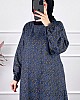 Çıtır Desenli Uzun Tunik - Lacivert