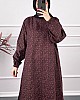 Çıtır Desenli Uzun Tunik - Mürdüm