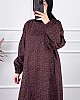 Çıtır Desenli Uzun Tunik - Mürdüm