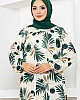 Damla Desen Ferace Elbise - Taş