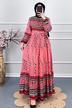 Damla Elbise - Pembe