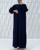 Düğmeli Robadan Elbise - Lacivert Düğmeli Robadan Elbise - Lacivert