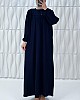 Düğmeli Robadan Elbise - Lacivert Düğmeli Robadan Elbise - Lacivert