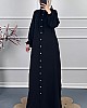 Düğmeli Tesettür Ferace - Siyah Düğmeli Tesettür Ferace - Siyah