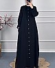 Düğmeli Tesettür Ferace - Siyah Düğmeli Tesettür Ferace - Siyah