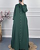 Düğmeli Tesettür Ferace - Zümrüt Yeşili