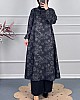Ebru Desenli Uzun Tunik - Gri