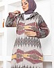 Etnik Desen Kaşe Kap - Taş