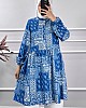 Etnik Desen Tunik - Mavi Etnik Desen Tunik - Mavi