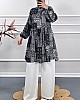 Etnik Desen Tunik - Siyah
