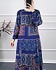 Etnik Desenli Elbise - Lacivert Etnik Desenli Elbise - Lacivert