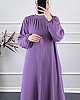 Fırfır Detaylı Elbise - Lila