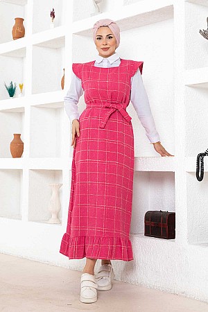 Fırfır Detaylı Tüvit Jile - Pembe
