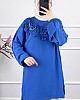 Fırfırlı Zincirli Tunik - Mavi