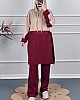 Garnili İkili Takım - Bordo