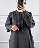 İki İp Tesettür Elbise - Füme