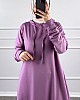 İki İp Tesettür Elbise - Lila