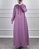 İki İp Tesettür Elbise - Lila