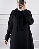 İki İp Tesettür Elbise - Siyah
