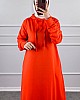 İki İp Tesettür Elbise - Turuncu İki İp Tesettür Elbise - Turuncu
