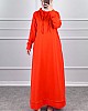 İki İp Tesettür Elbise - Turuncu İki İp Tesettür Elbise - Turuncu