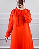 İki İp Tesettür Elbise - Turuncu İki İp Tesettür Elbise - Turuncu