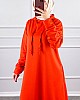 İki İp Tesettür Elbise - Turuncu İki İp Tesettür Elbise - Turuncu