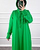 İki İp Tesettür Elbise - Yeşil İki İp Tesettür Elbise - Yeşil