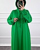 İki İp Tesettür Elbise - Yeşil İki İp Tesettür Elbise - Yeşil