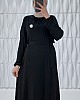 İnci Broşlu Elbise - Siyah İnci Broşlu Elbise - Siyah