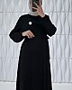İnci Broşlu Elbise - Siyah İnci Broşlu Elbise - Siyah