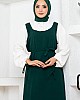 Jile Detaylı Elbise - Çam Yeşili