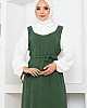 Jile Detaylı Elbise - Haki
