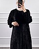 Kadife Elbise - Siyah