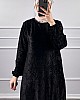 Kadife Elbise - Siyah