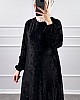 Kadife Elbise - Siyah