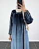 Kadife Ferace Elbise - Antrasit